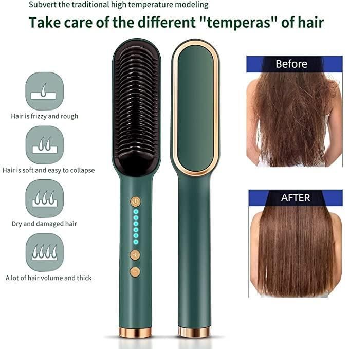 Ceramic Heating Hair Smoothing Brush