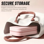 Luxury Portable Leather Jewellery Box with Integrated LED Mirror