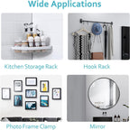 Heavy Duty Adhesive Wall Screw Hooks (Pack of 12)