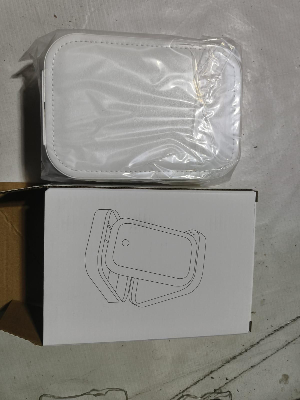 Luxury Portable Leather Jewellery Box with Integrated LED Mirror