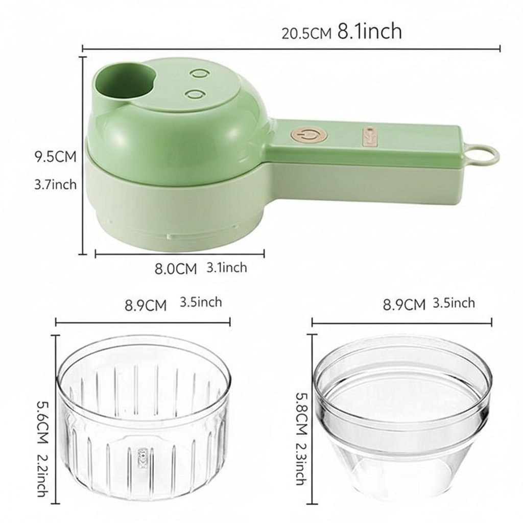 4-in-1 Portable Electric Vegetable Cutter