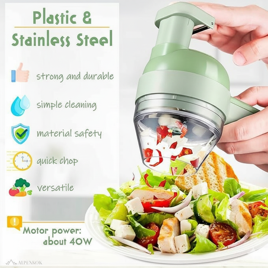4-in-1 Portable Electric Vegetable Cutter