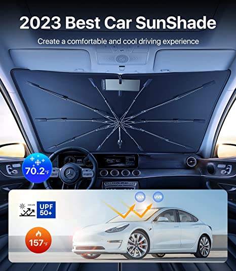 Foldable Car Windshield Sun Shade Umbrella