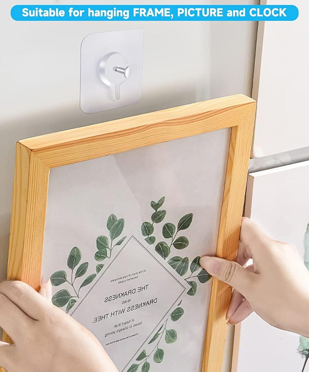 Heavy Duty Adhesive Wall Screw Hooks (Pack of 12)