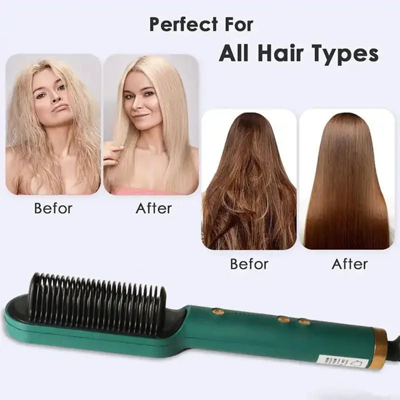 Ceramic Heating Hair Smoothing Brush