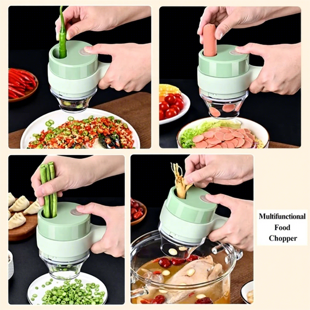 4-in-1 Portable Electric Vegetable Cutter