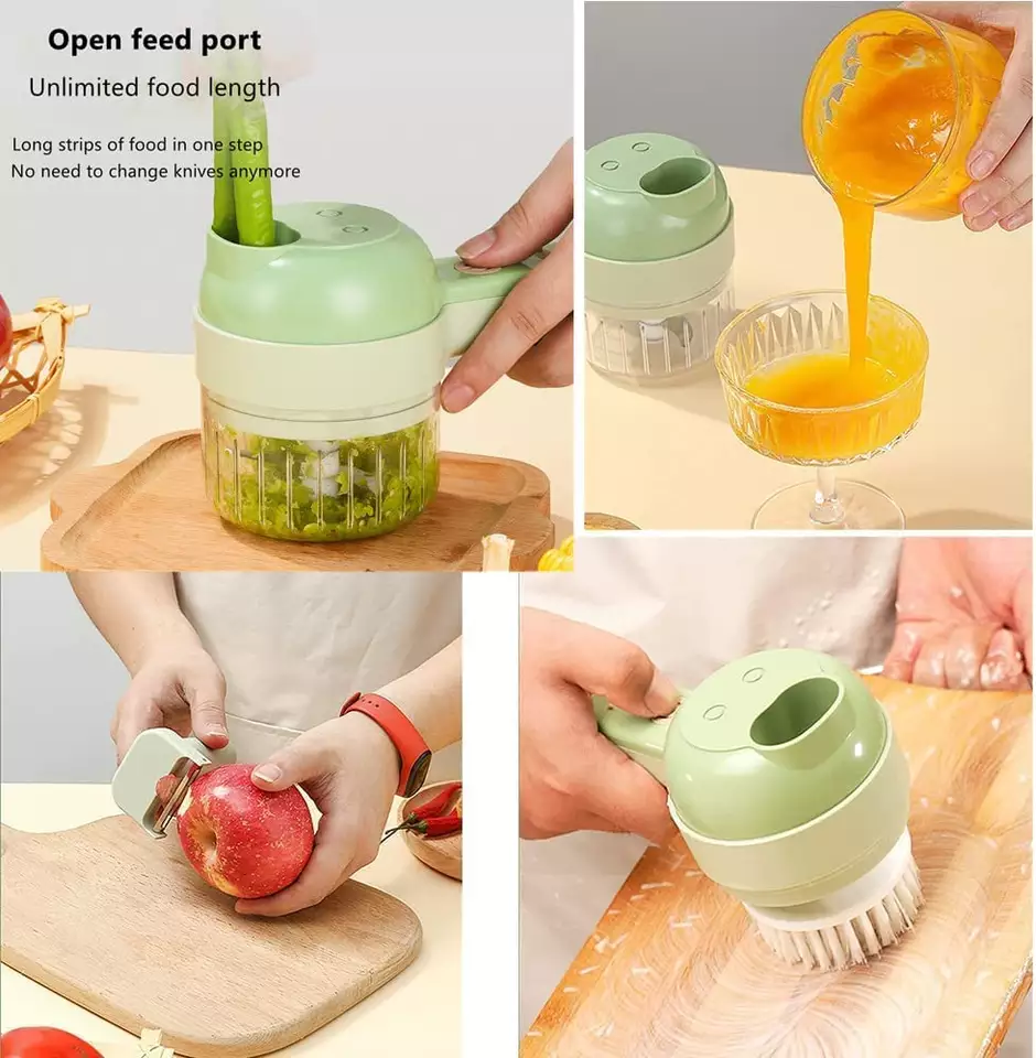 4-in-1 Portable Electric Vegetable Cutter