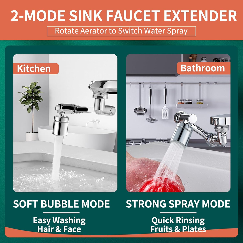 360° Rotating 2-Mode Splash Filter Faucet