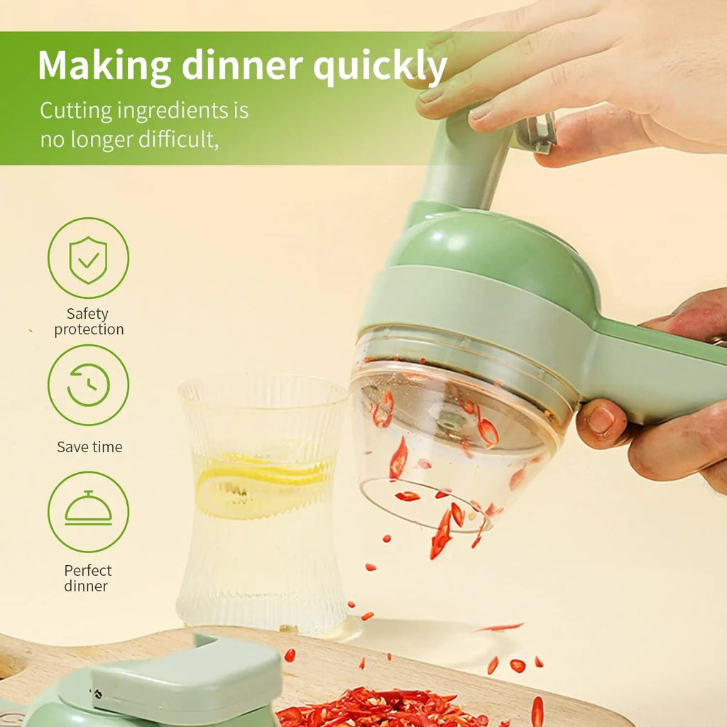 4-in-1 Portable Electric Vegetable Cutter